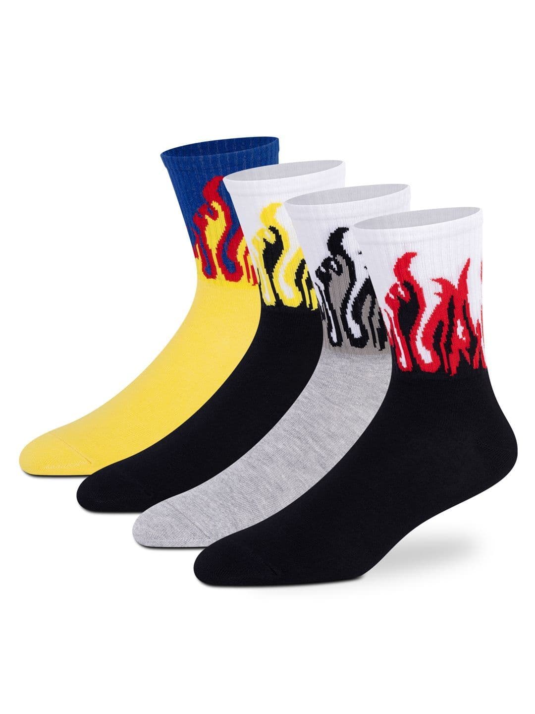 Supersox Unisex Pack of 4 Cotton Assorted Patterned Above Ankle Socks - view 1
