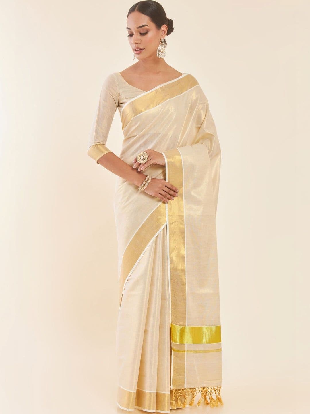 DhevStylish Zari Kasavu Saree - view 1