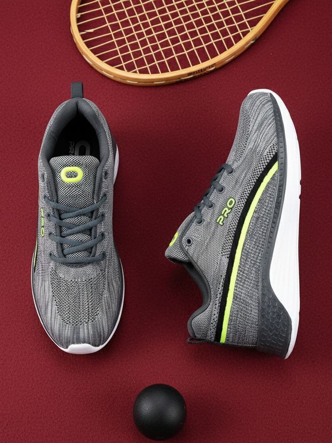 Khadims Men Grey Textile Running Shoes - view 1