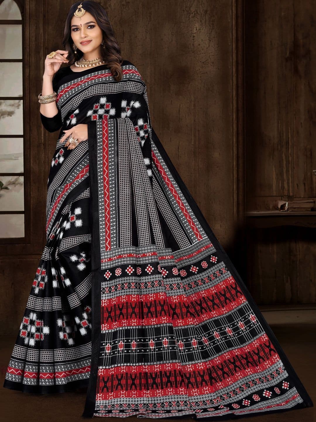 Karishma Pure Cotton Fusion Bandhani Saree - view 1
