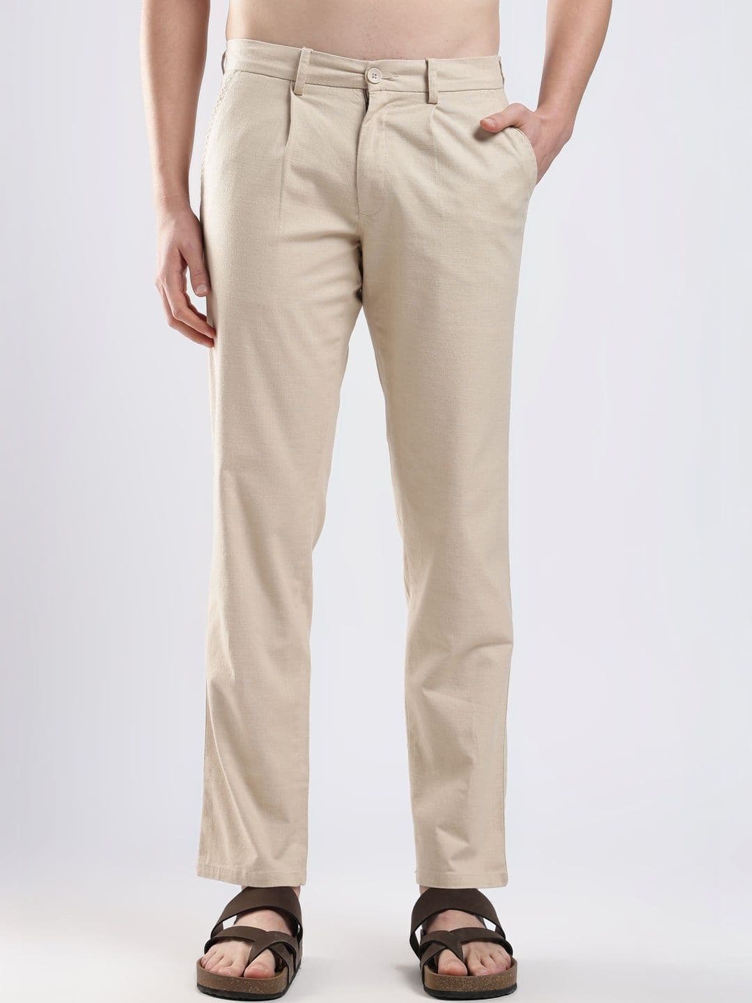 THE BEETEL HOUSE Men Relaxed Easy Wash Trousers - view 1