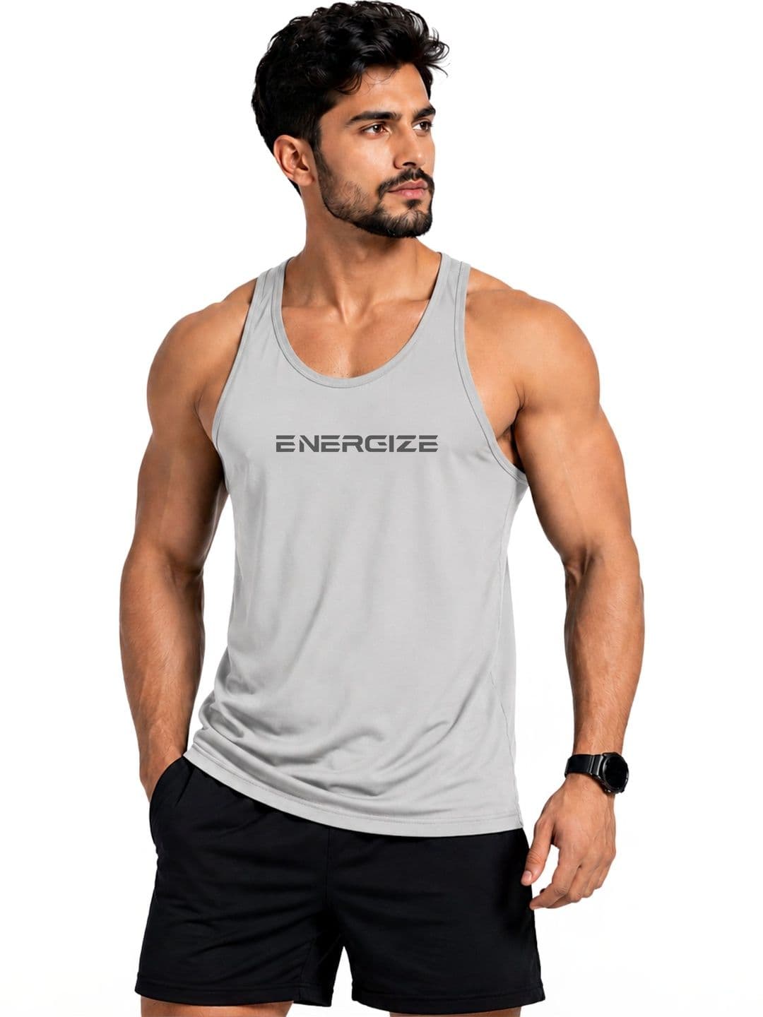 3Colors Printed Gym Vest - view 1