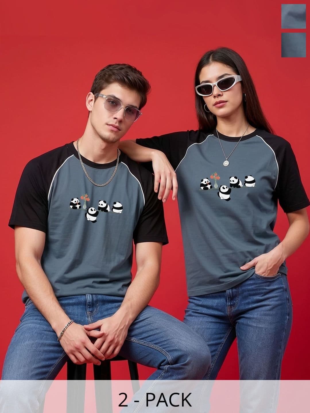 BAESD Unisex 2 Printed Twistform T-shirt - view 1