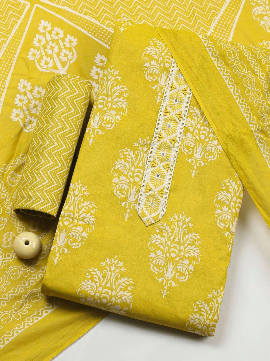 Meena Bazaar Printed Unstitched Dress Material - view 1