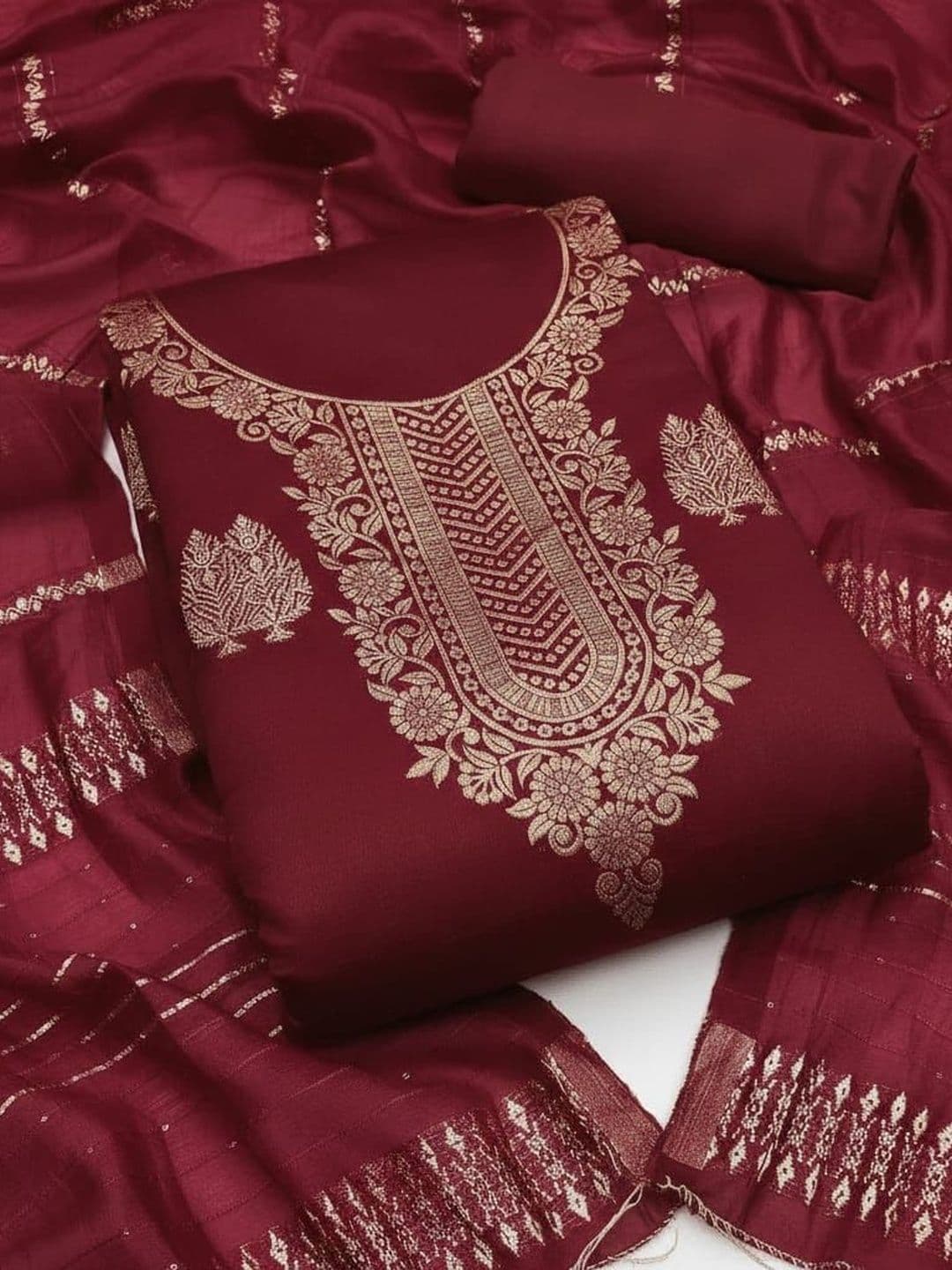Dhaaga Ghar Art Silk Unstitched Dress Material - view 1