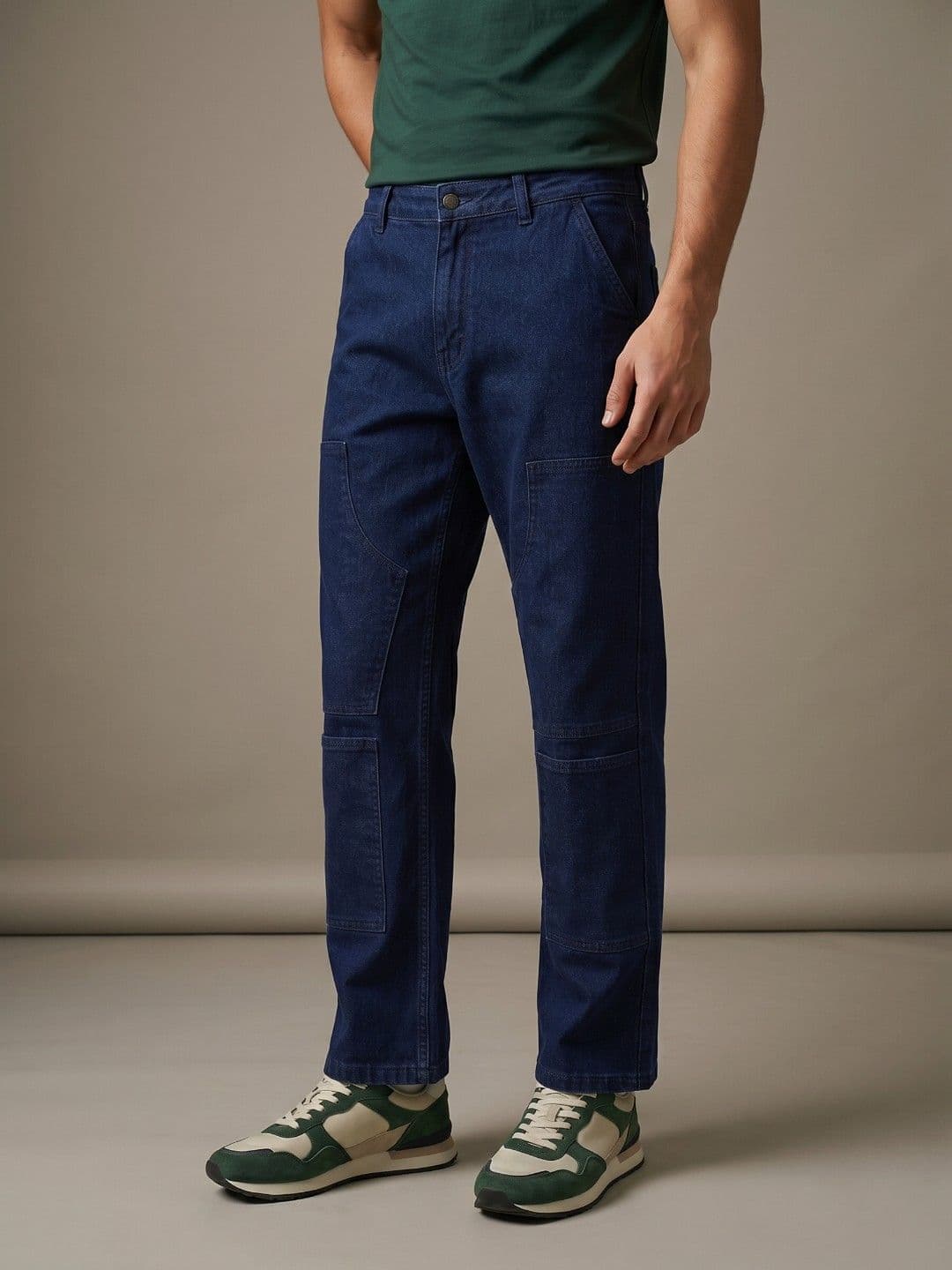 glitchez Men Straight Fit Mid-Rise Stretchable Jeans - view 1