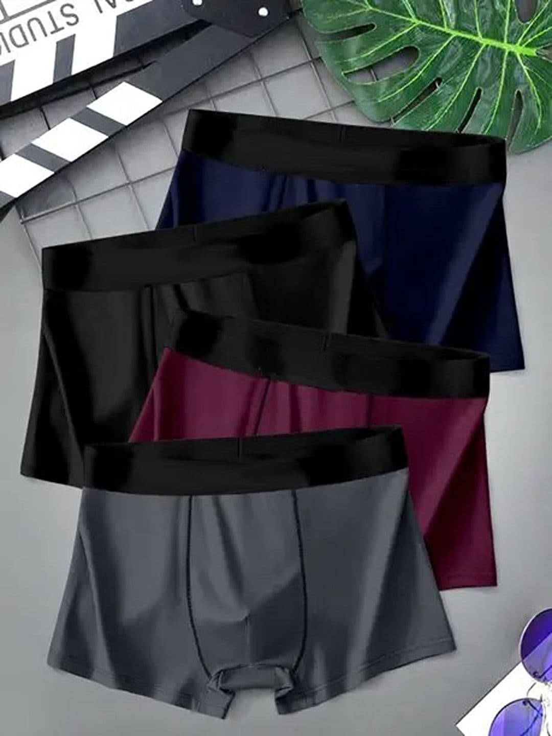 The Boring Company Men Pack of 4 Assorted Boxer-Style Briefs - view 1