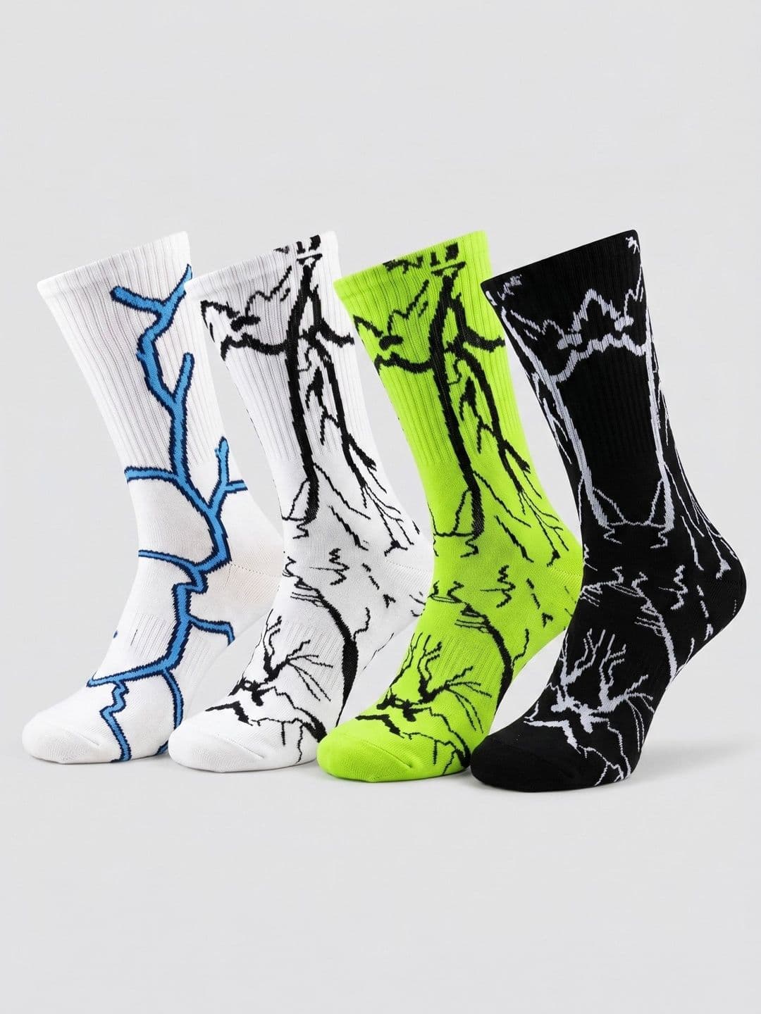Moda Rapido Men Pack of 4 Cotton Blend Patterned Calf Length Socks - view 1