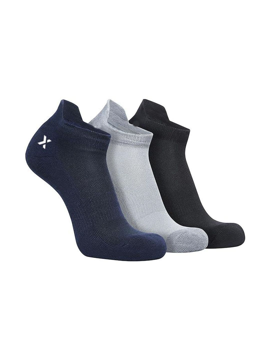JEMOX Men Pack of 3 Cotton Blend Assorted Ankle Length Socks - view 1