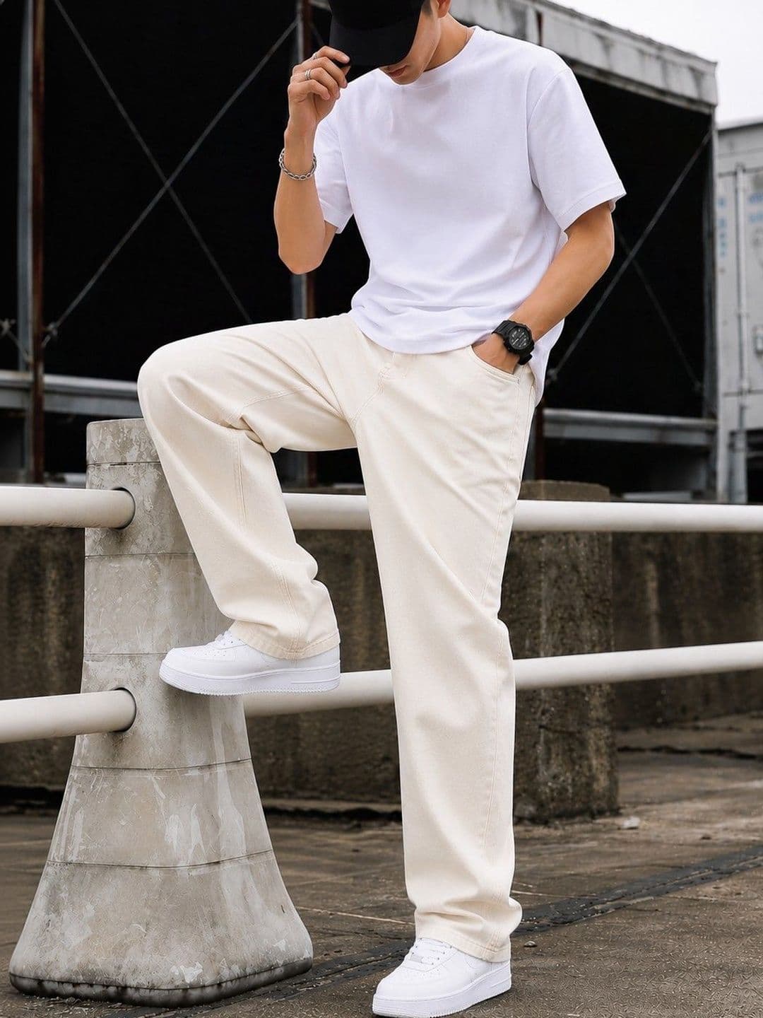 MARK VIEW Men Classic Straight Fit Mid-Rise Stretchable Jeans - view 1