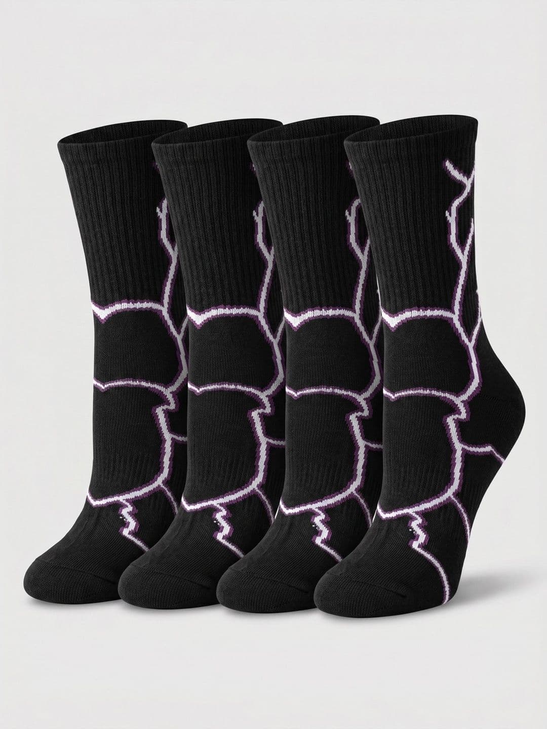Moda Rapido Men Pack of 4 Cotton Blend Patterned Above Ankle Socks - view 1