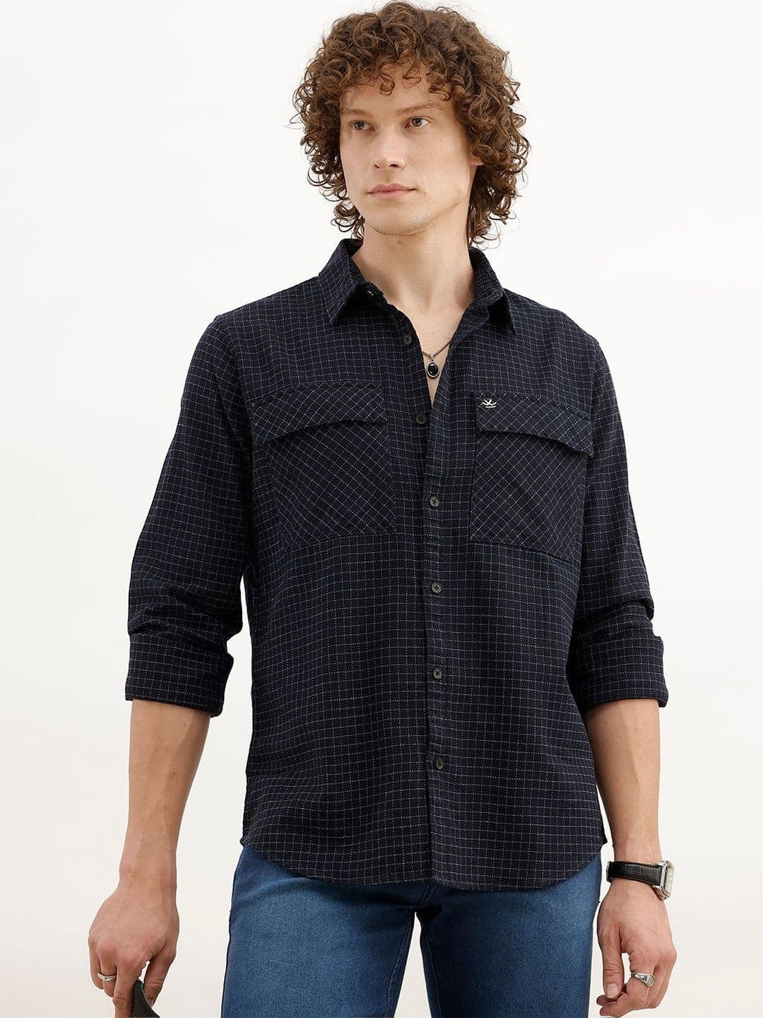 WROGN Men Slim Fit Checked Casual Shirt - view 1