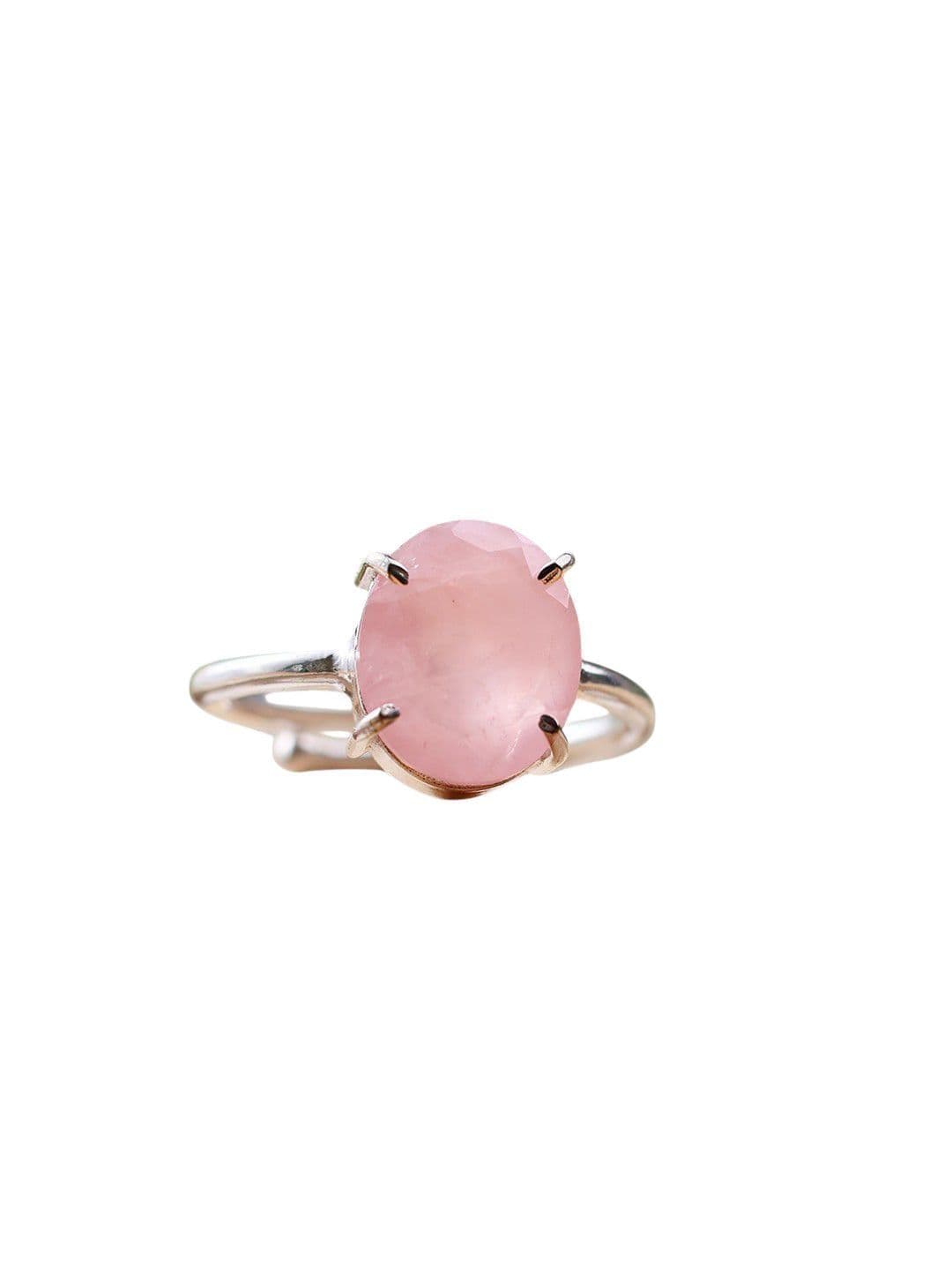 Shubhanjali Silver-Plated Stone-Studded Adjustable Finger Ring