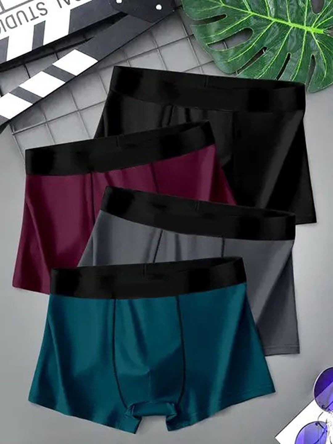 The Boring Company Men Pack of 4 Assorted Boxer-Style Briefs - view 1
