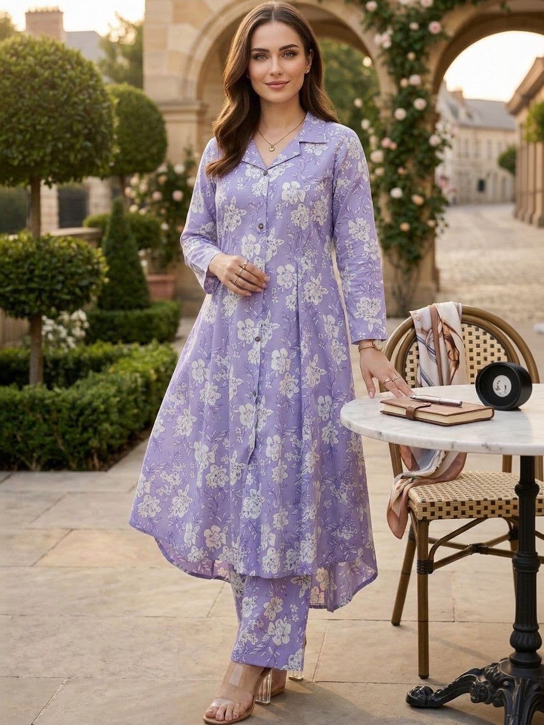 LIAPARO Women Printed Tunic with Trousers - view 1