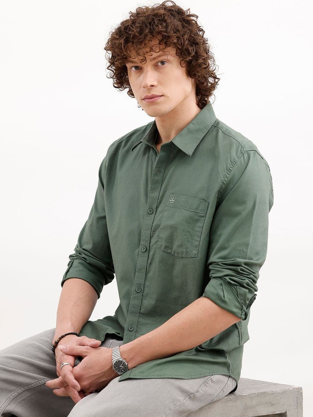 WROGN Men Slim Fit Casual Shirt - view 1