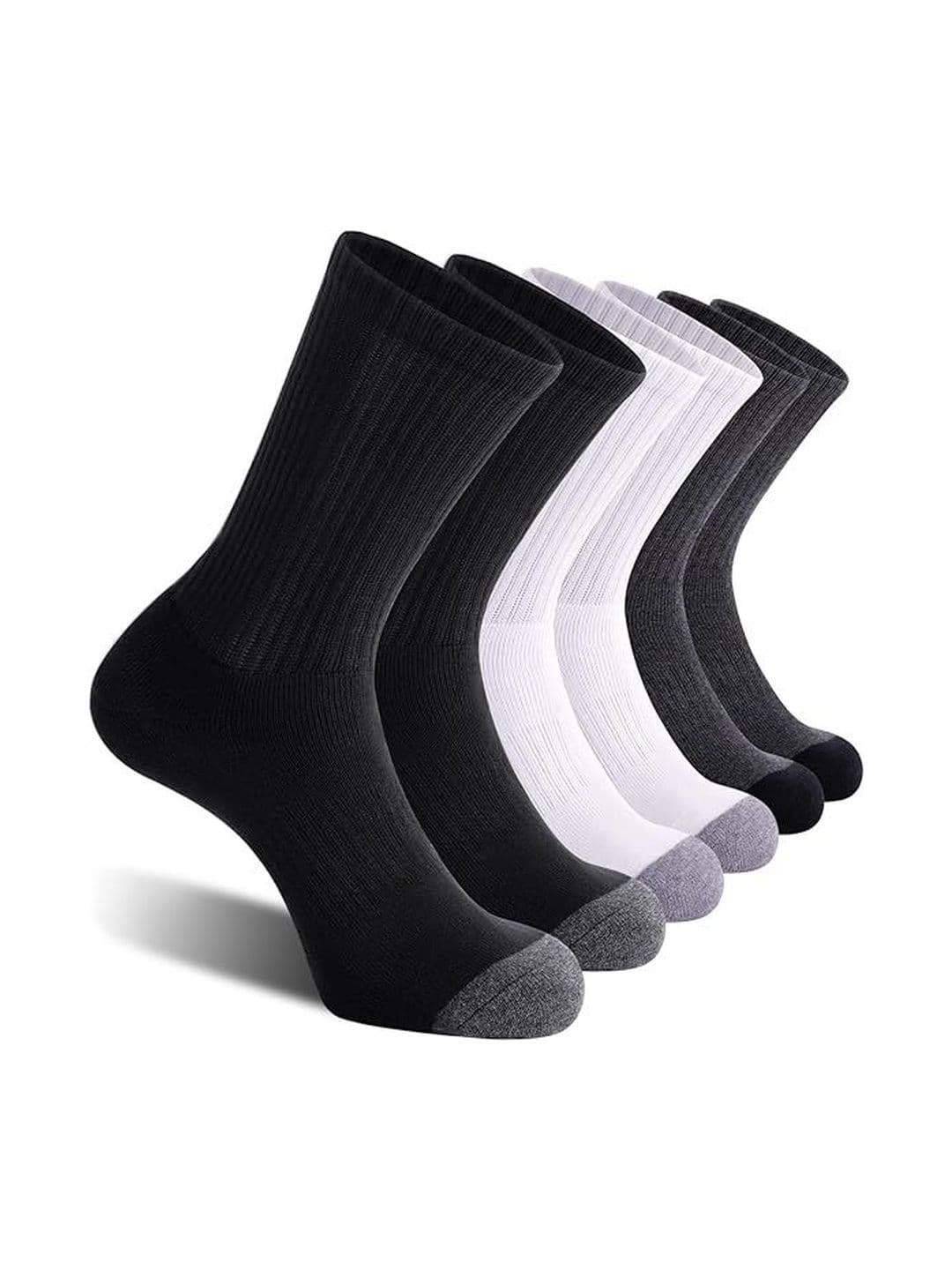 JEMOX Men Pack of 3 Cotton Blend Assorted Calf Length Socks - view 1