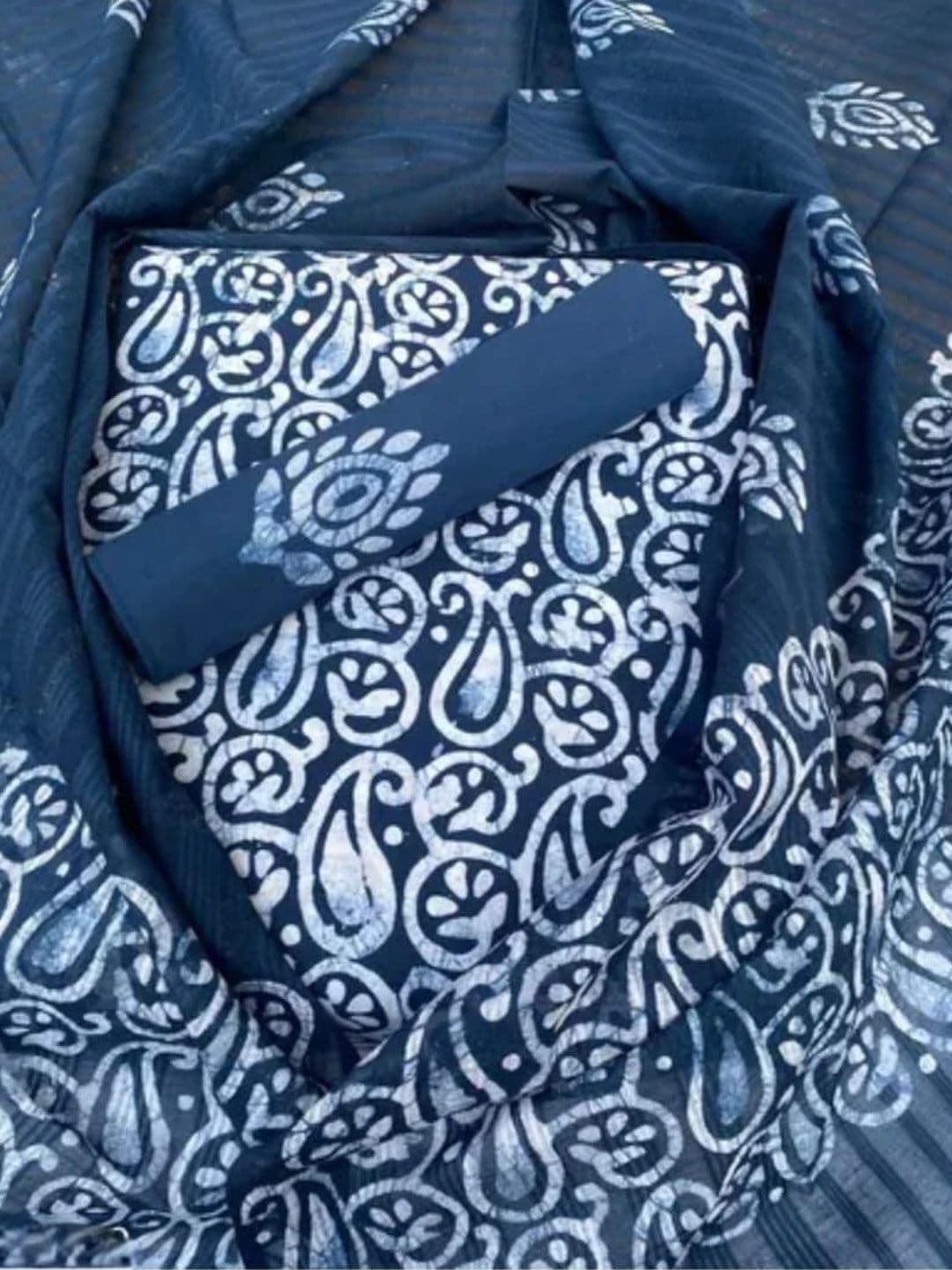 GLORY Printed Pure Cotton Unstitched Dress Material - view 1