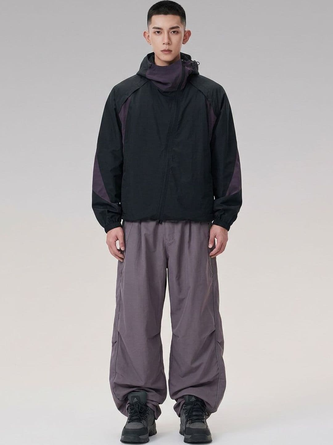 ATELIER REBEL Men Colourblocked Windcheater Outdoor Woven Jacket - view 1