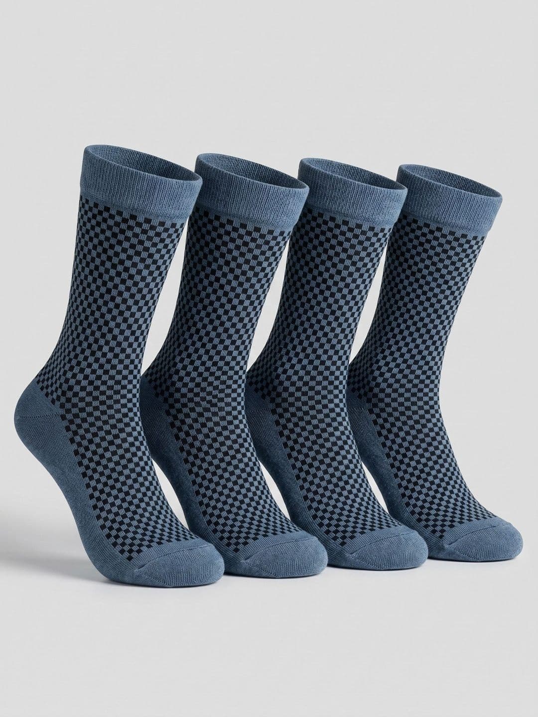Moda Rapido Men Pack of 4 Cotton Blend Checked Above Ankle Socks - view 1