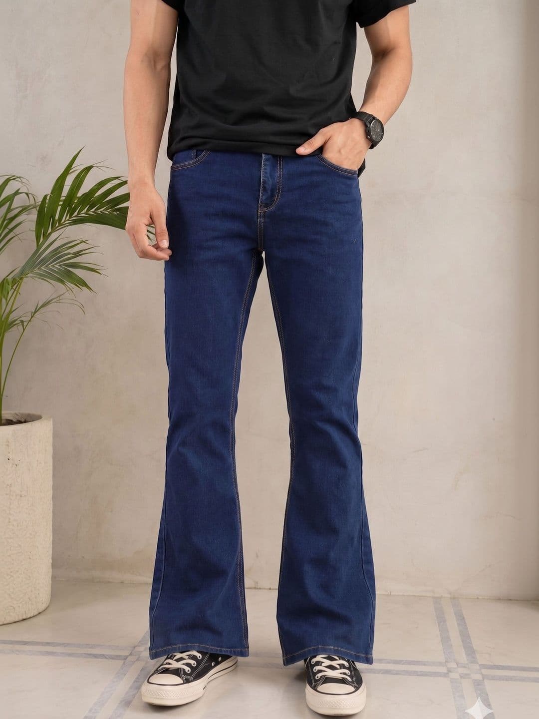 Podge Men Bootcut Mid-Rise Stretchable Jeans - view 1