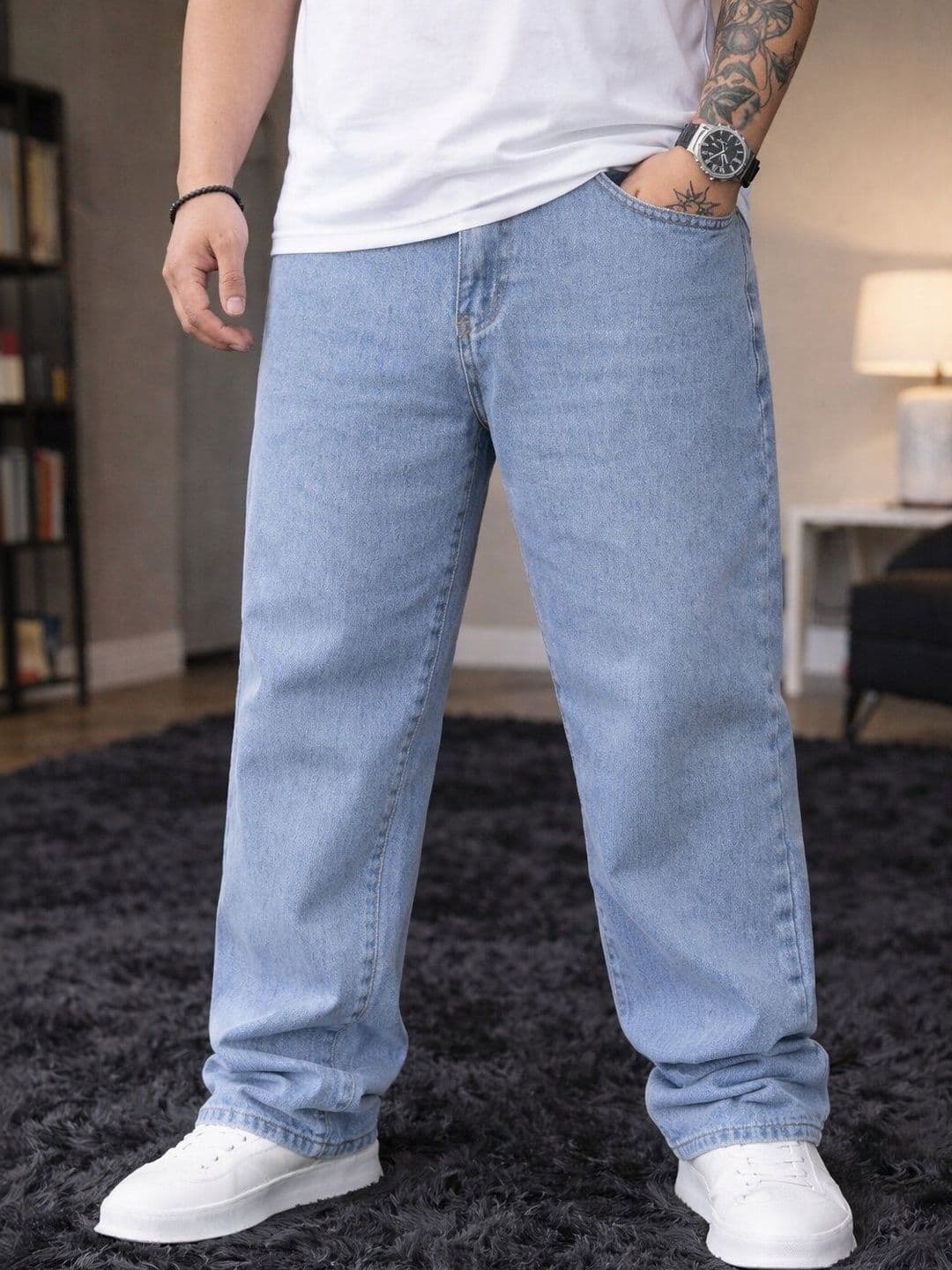 Moda Rapido Men Relaxed Fit High-Rise Light Fade Stretchable Jeans - view 1