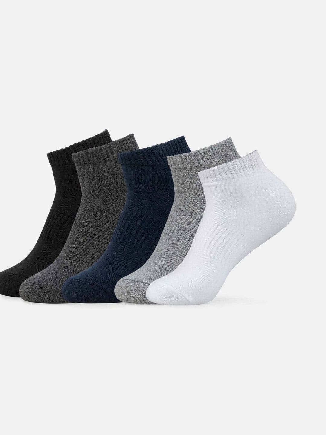 JEMOX Men Pack of 5 Cotton Blend Assorted Ankle Length Socks - view 1