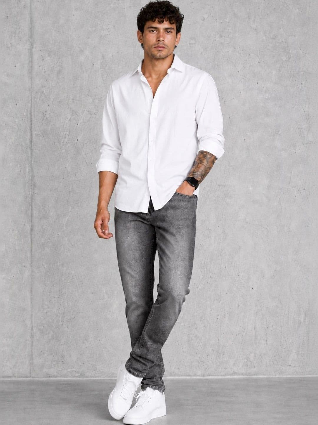 YAMEETFIT Men Jean Straight Fit Mid-Rise Jeans - view 1