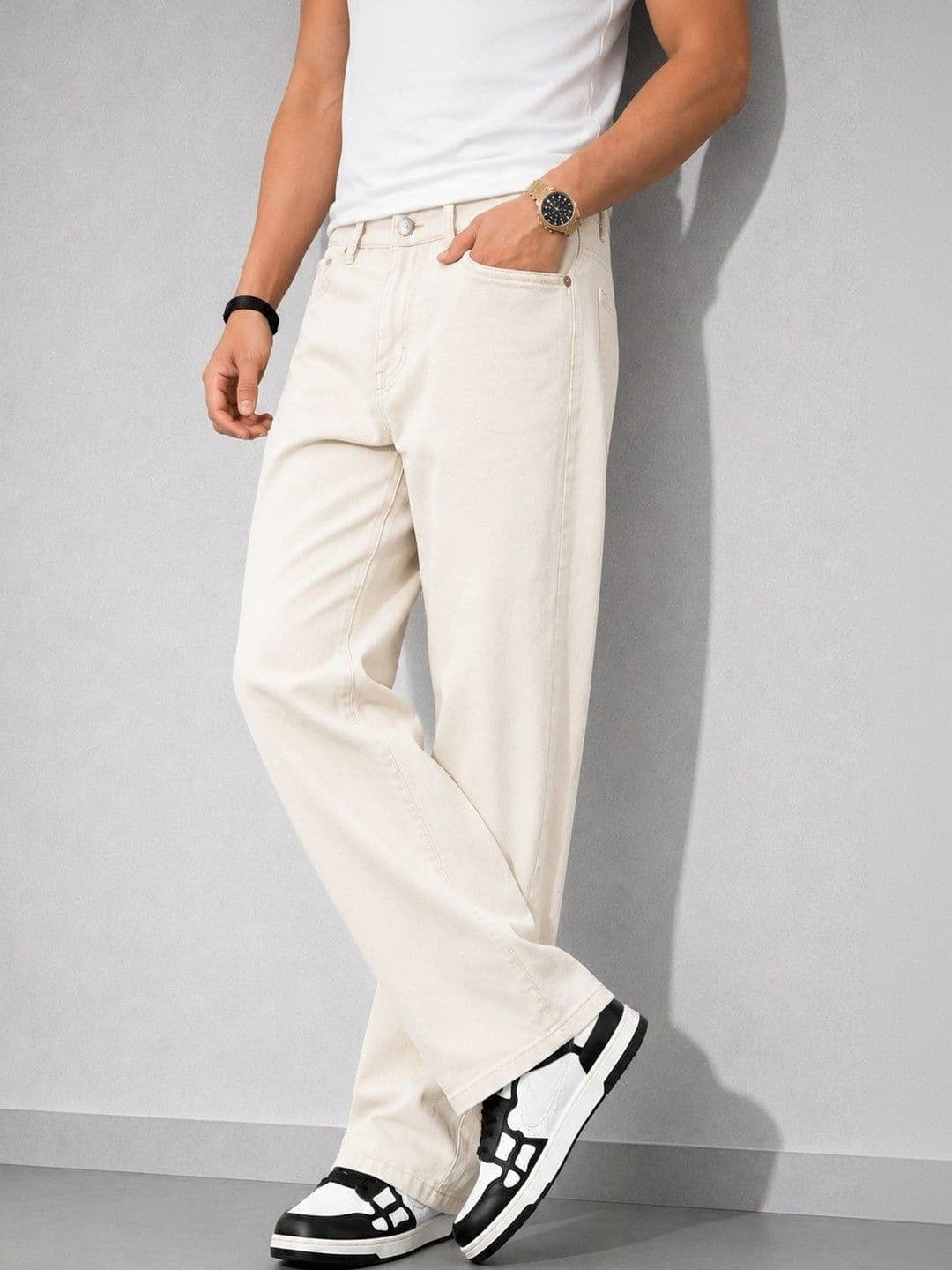 DENIM LIFE Men Classic Straight Fit Mid-Rise Stretchable Jeans - view 1