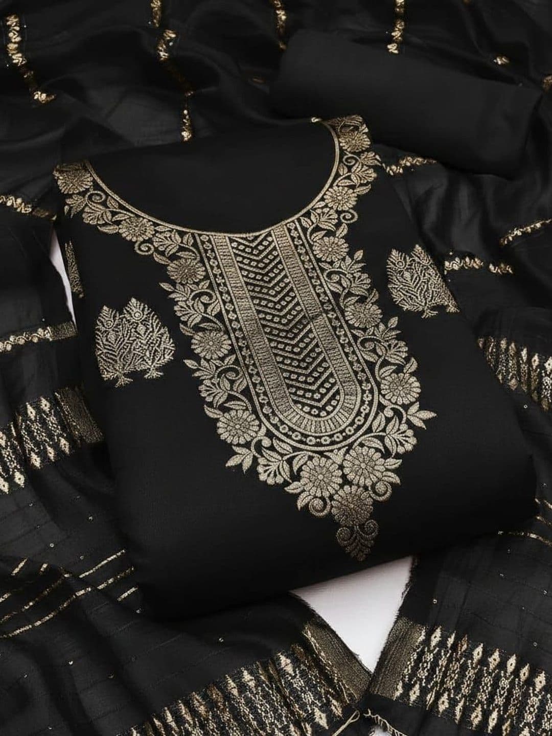 Dhaaga Ghar Art Silk Unstitched Dress Material - view 1