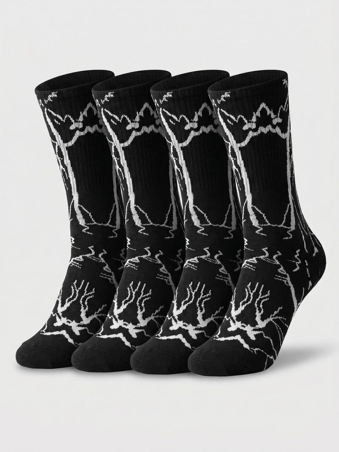 Moda Rapido Men Pack of 4 Cotton Blend Patterned Above Ankle Socks - view 1