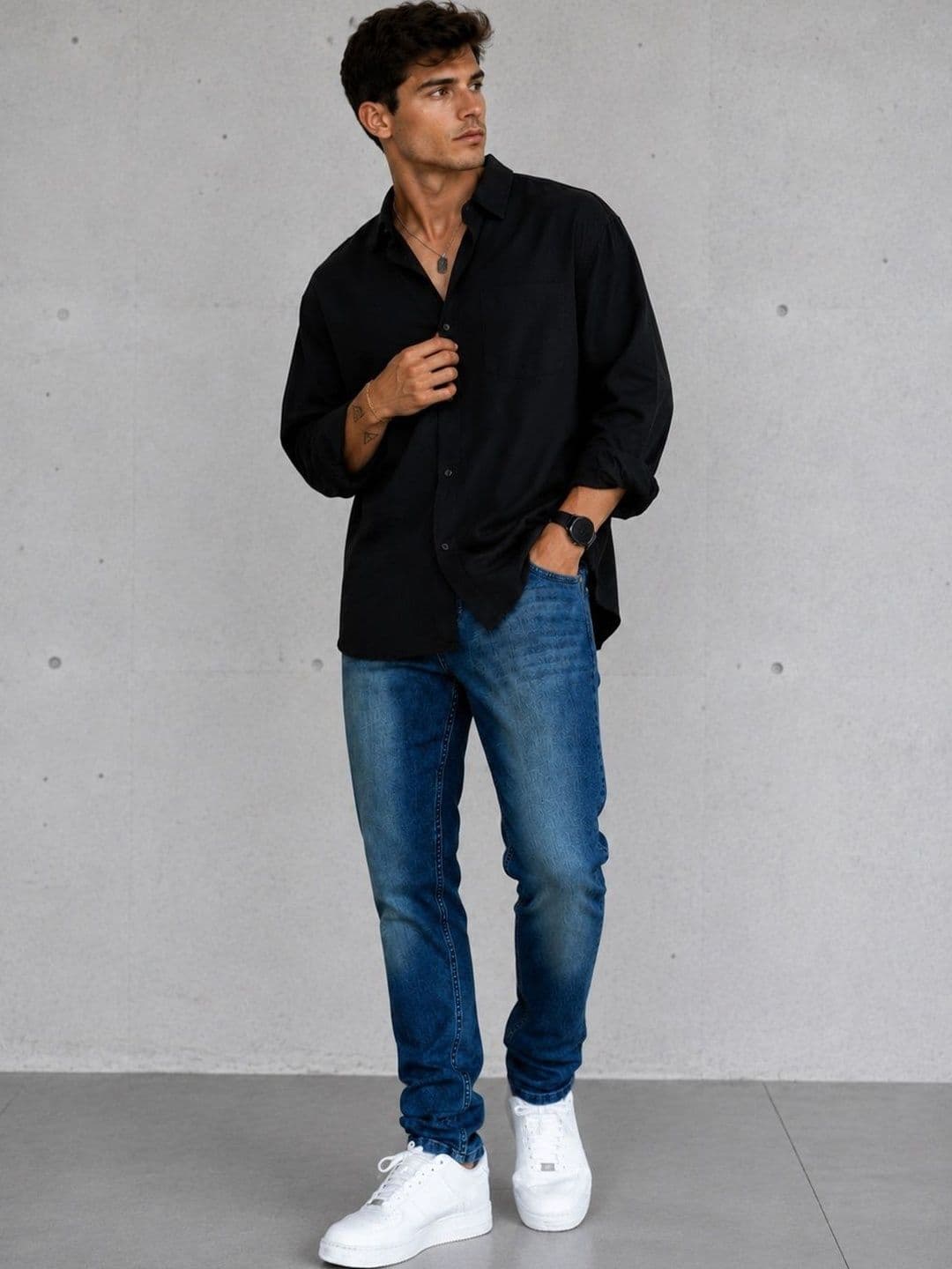 YAMEETFIT Men Jean Straight Fit Mid-Rise Jeans - view 1