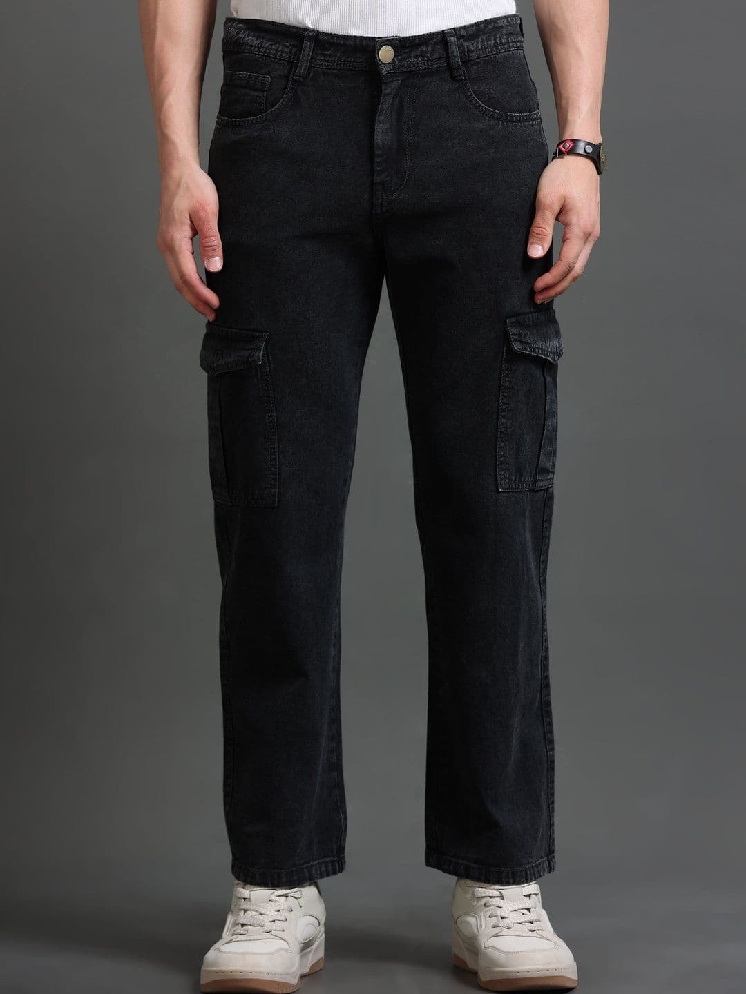 Kolor Fusion Men Loose Mid-Rise Light Fade Coated Jeans - view 1