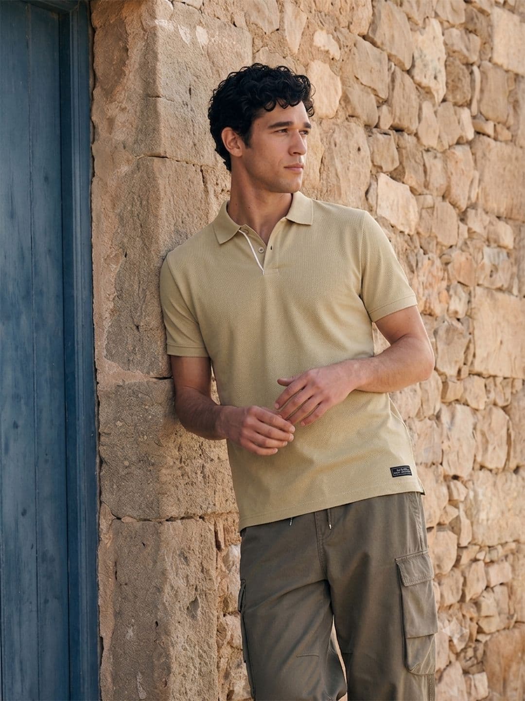 Mast & Harbour Polo Collar Pure Cotton T-shirt - view 1