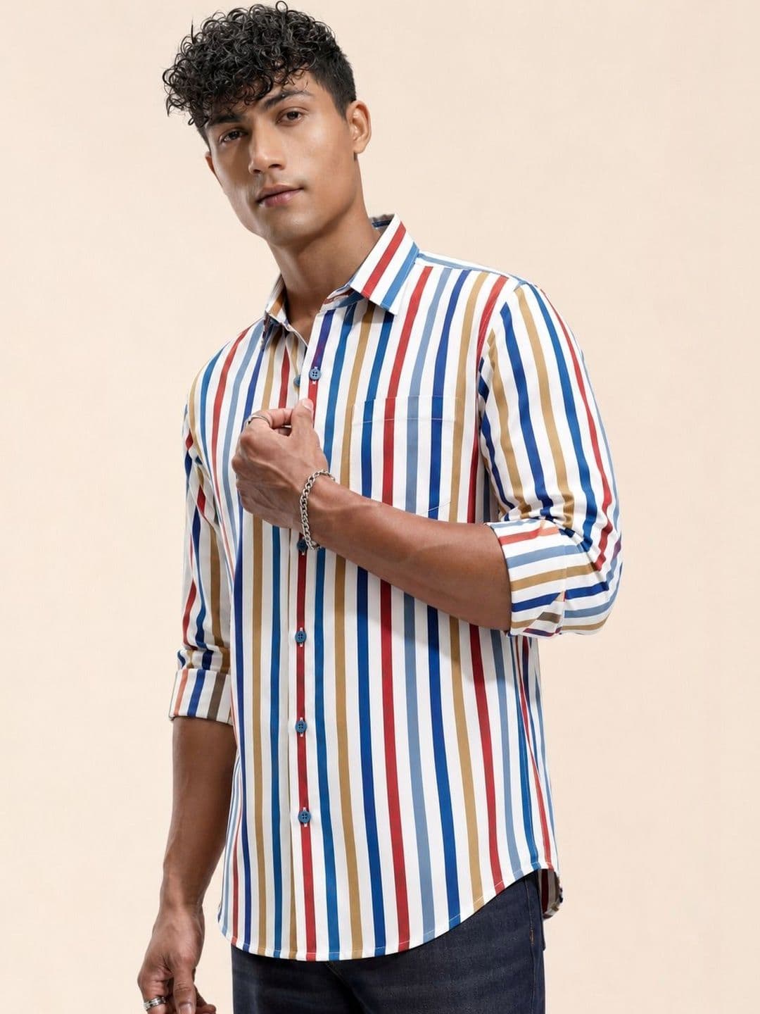HEMS TRENDS Men Classic Striped Casual Shirt - view 1