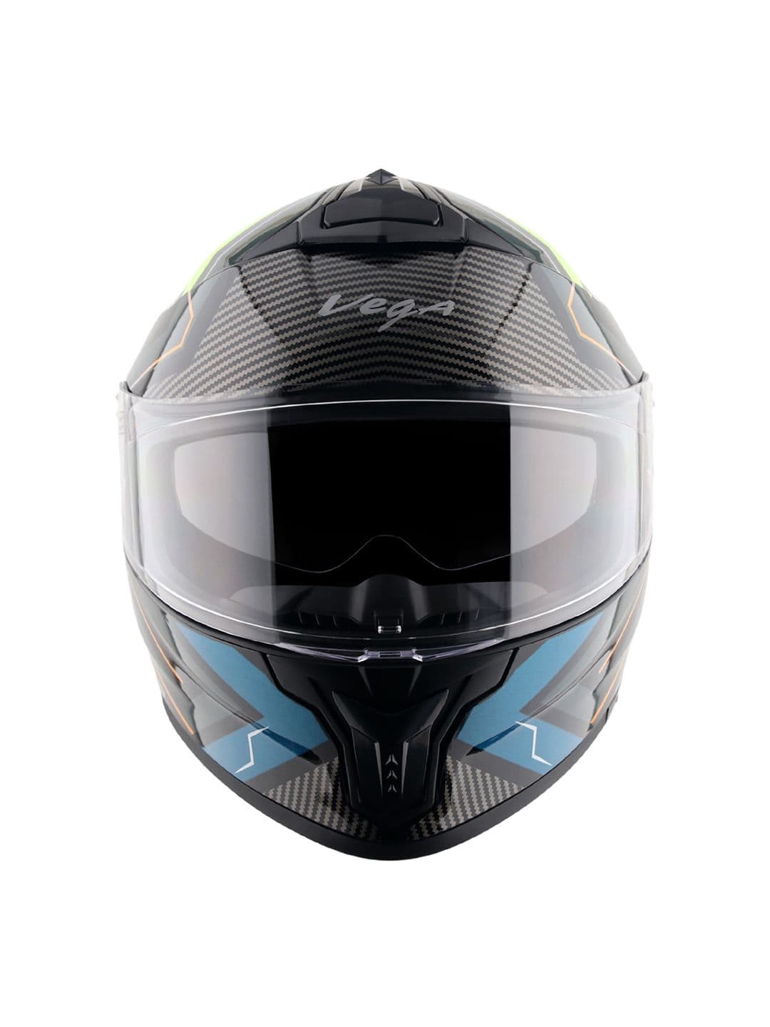 Vega Zap Explore D/V ISI and DOT Certified Full Face Helmet-Black Blue-XL