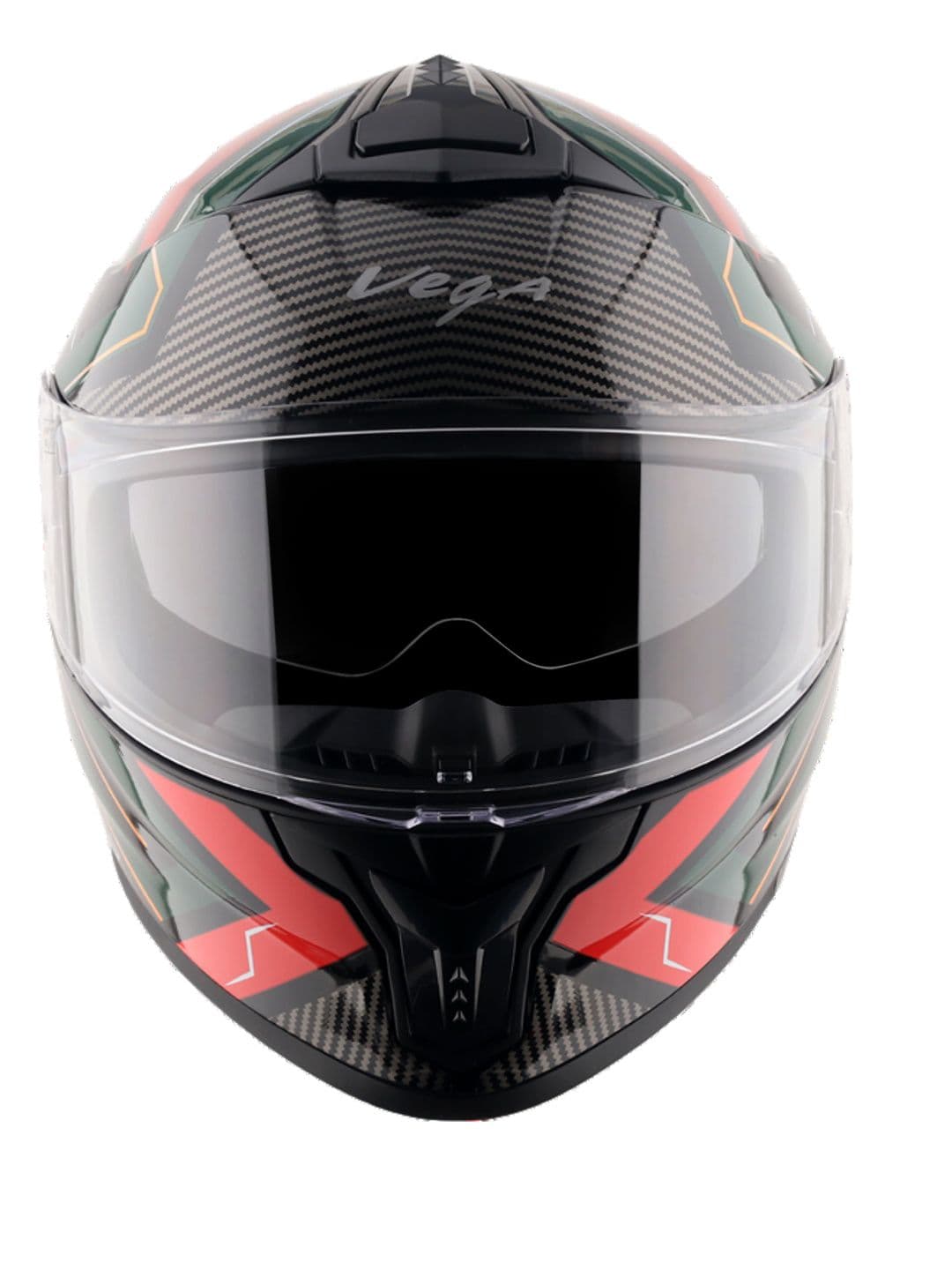 Vega Zap Explore D/V ISI and DOT Certified Full Face Helmet-Black Red-L