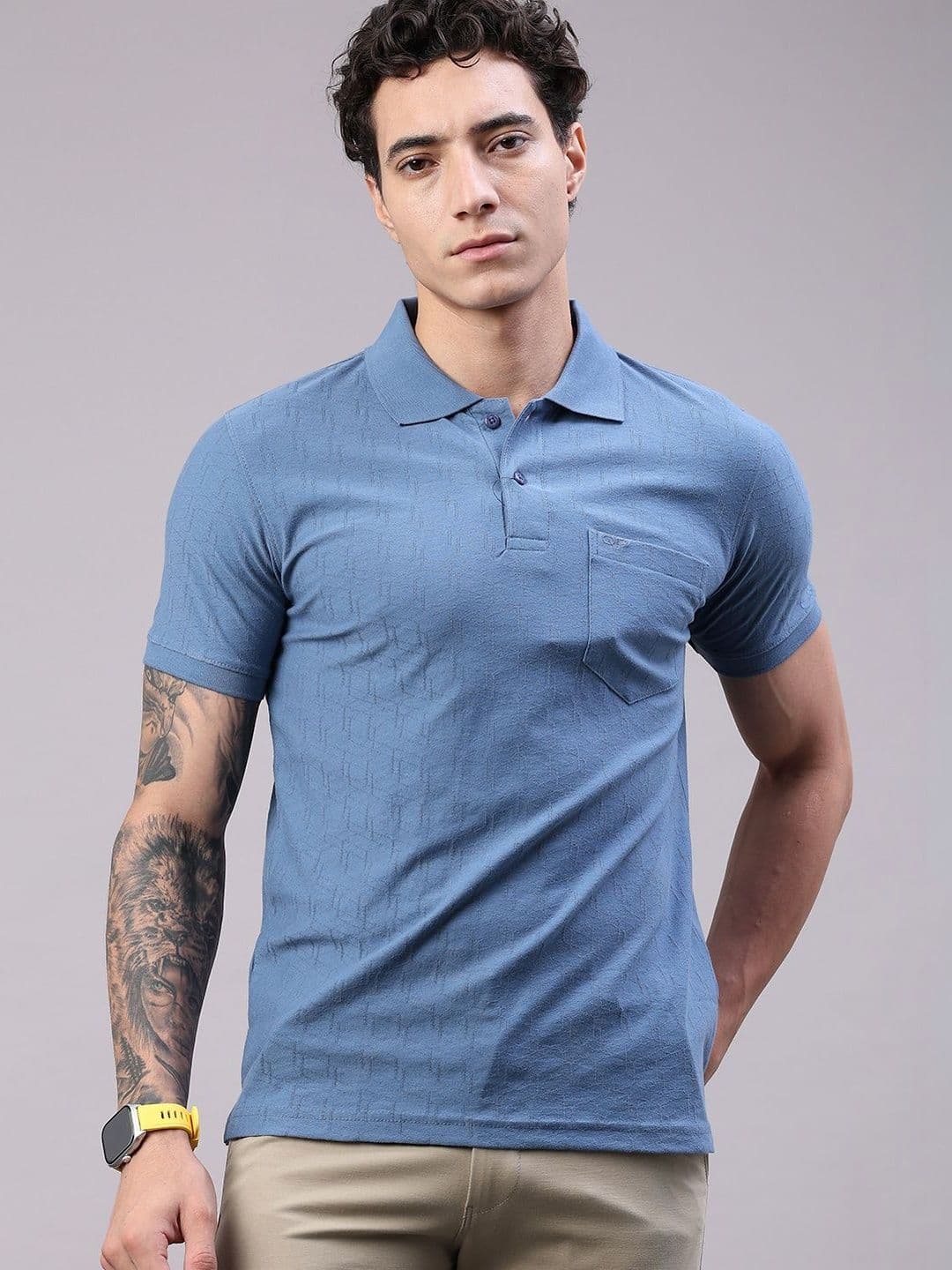V-Mart Men Polo Collar Pockets T-shirt - view 1
