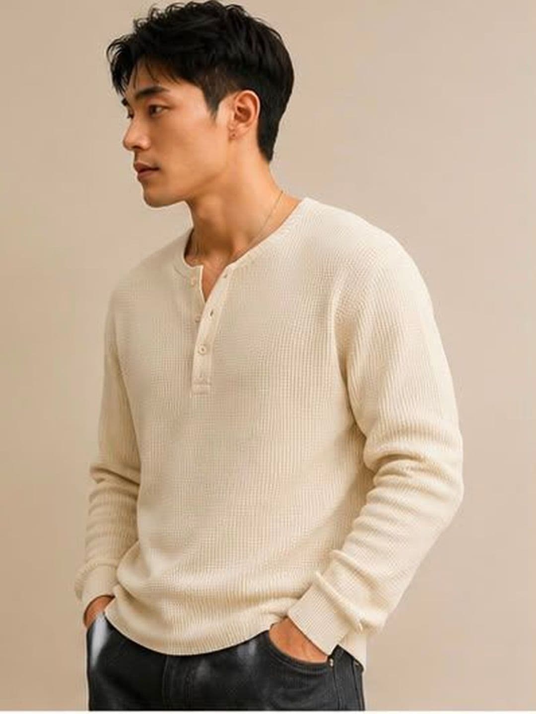 Else and What Men Henley Neck T-shirt - view 1
