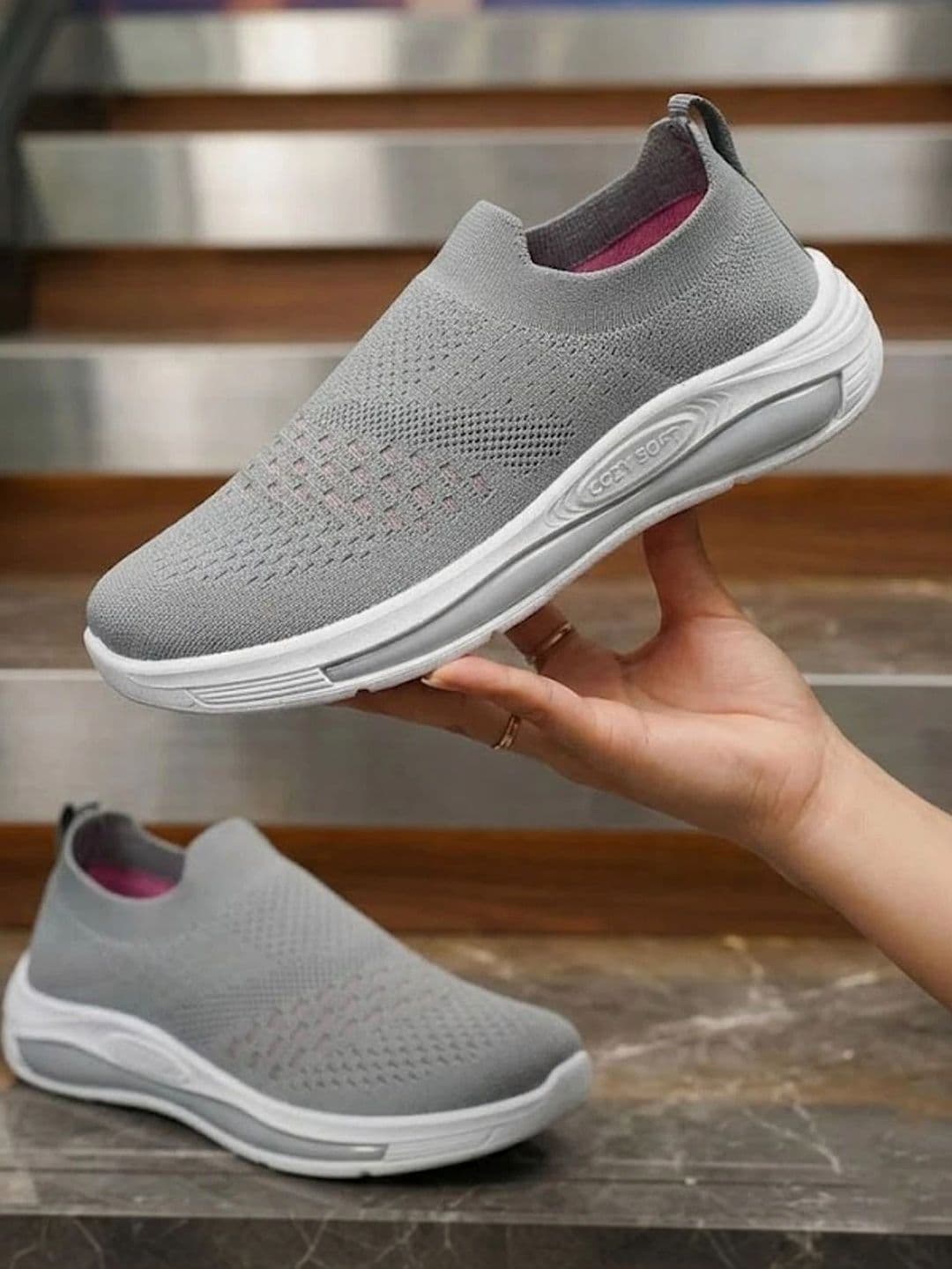glitchez Women Mesh Walking Non-Marking Shoes - view 1