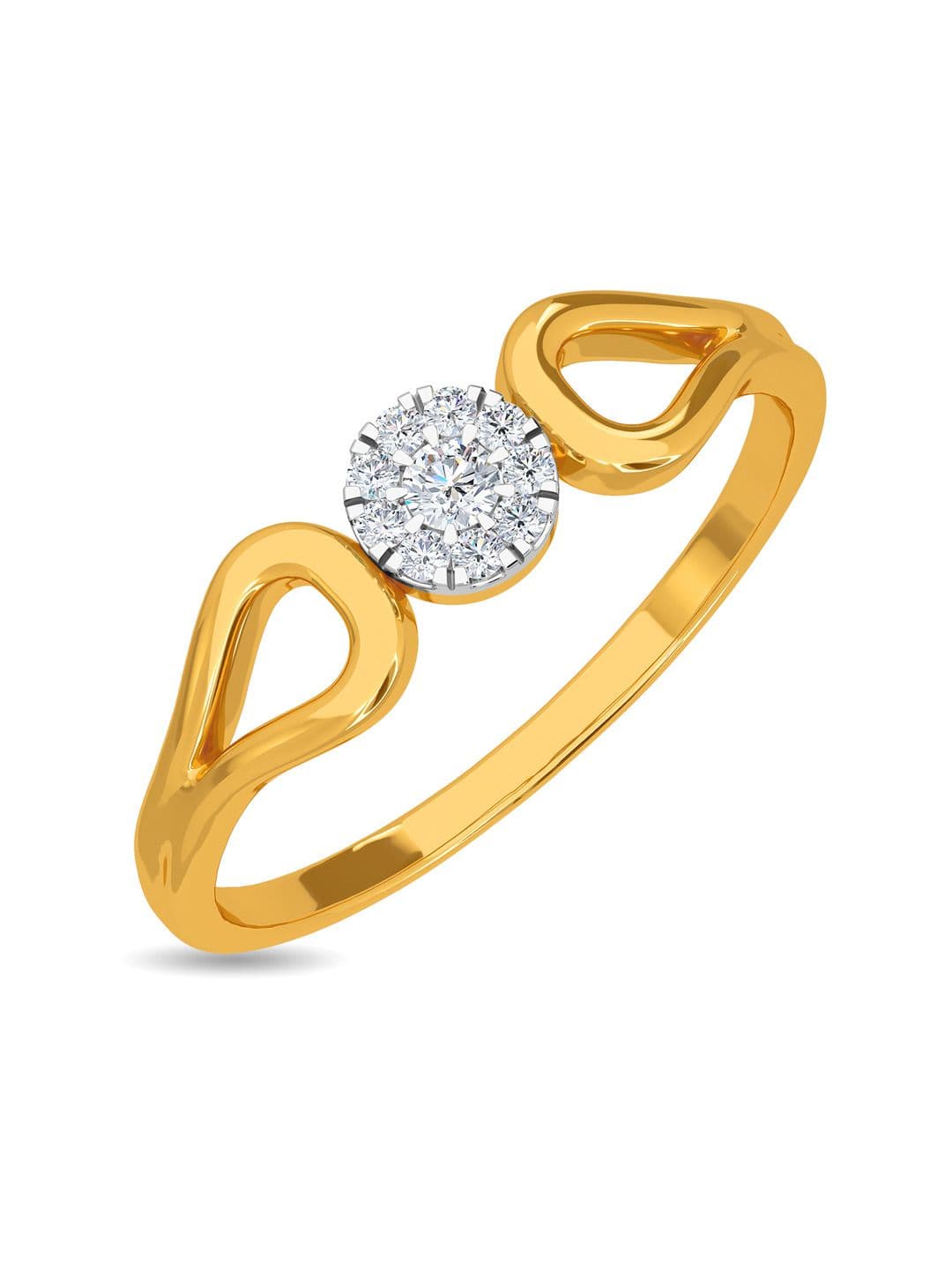 KISNA DIAMOND AND GOLD JEWELLERY Women 14KT Finger Ring Diamond 0.08g - view 1