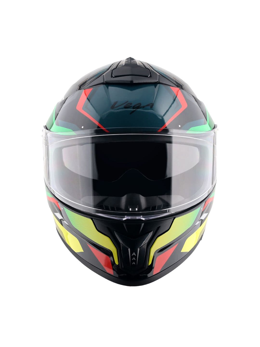 Vega Zap Volt D/V ISI and DOT Certified Full Face Helmet-Black Red-L