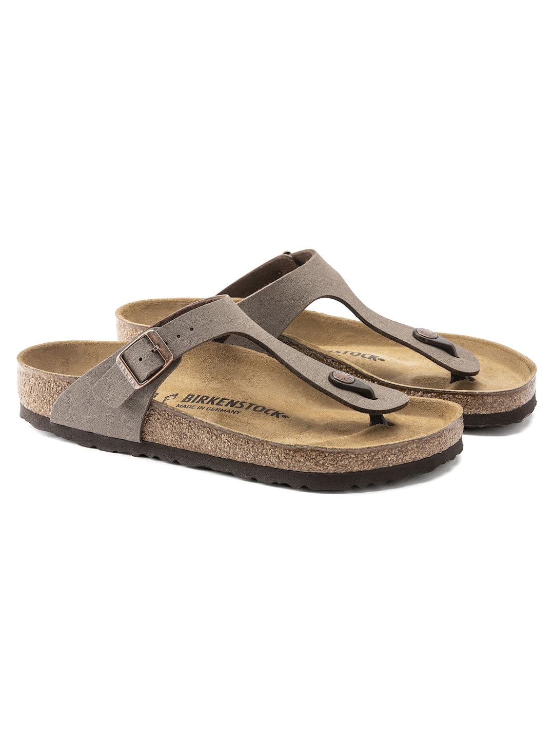 Birkenstock Unisex Brown Gizeh Birko-Flor Regular Width Nubuck Sandals - view 1
