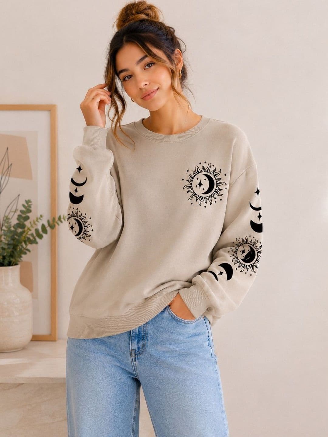 BAESD Women Printed Sweatshirt - view 1