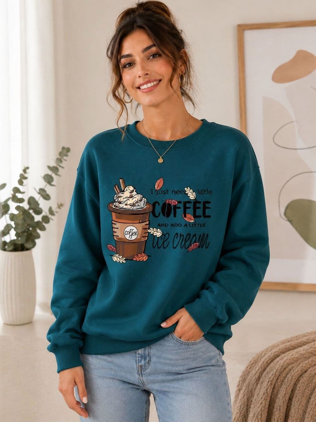 BAESD Women Printed Sweatshirt - view 1
