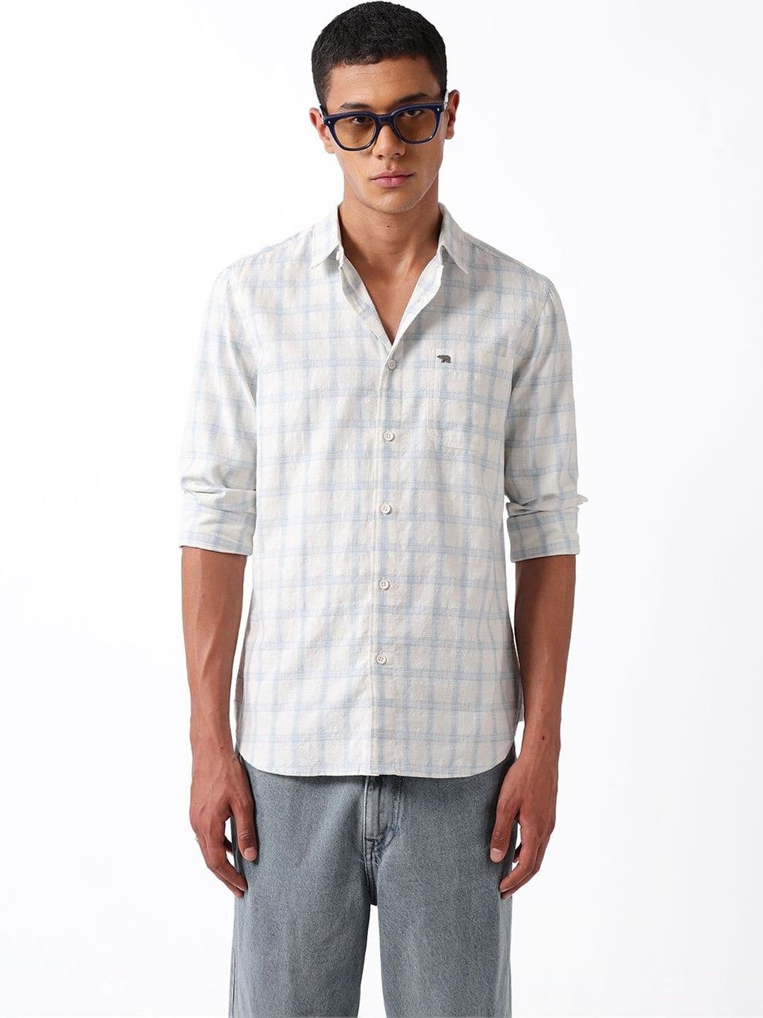 THE BEAR HOUSE Men Slim Fit Checked Casual Shirt - view 1