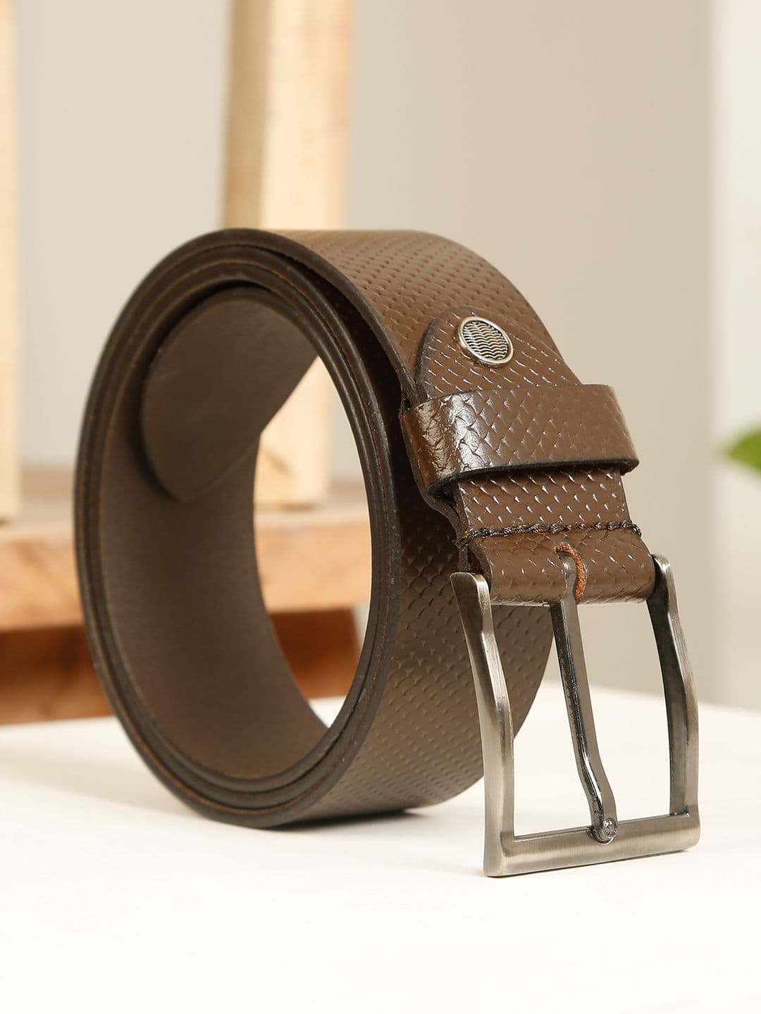 Teakwood Leathers Men Textured Belt - view 1
