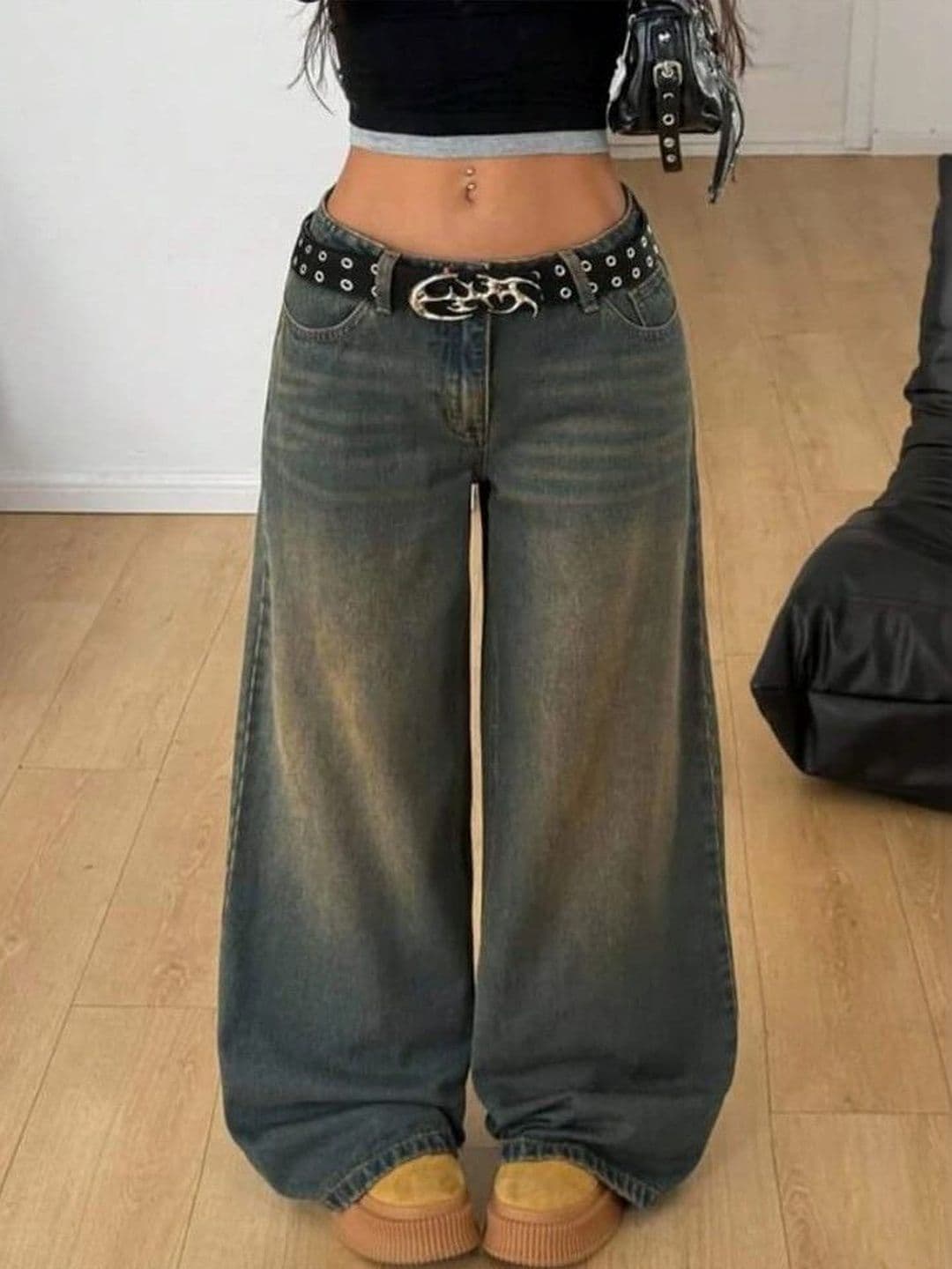 Mast & Harbour Women High-Rise Clean Look Light Fade Baggy Denim Jeans - view 1