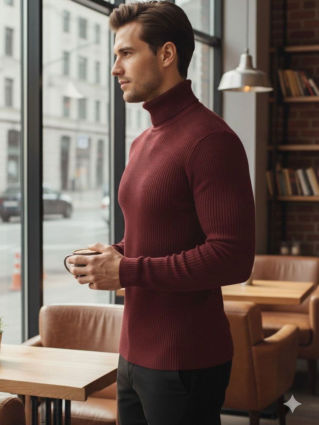 URBAN TREES Men Ribbed Woollen Pullover - view 1
