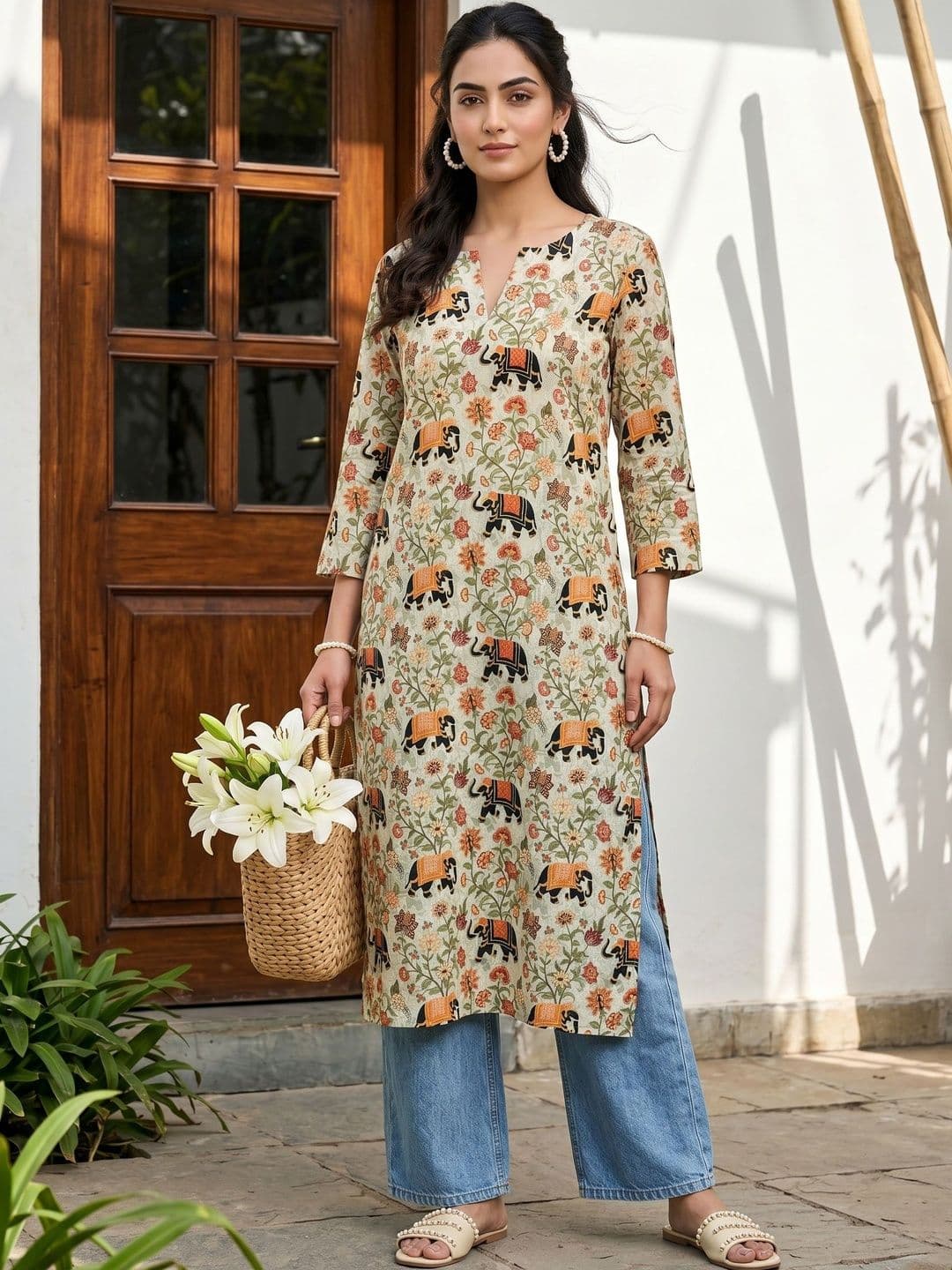 Anouk Rustic Women Ethnic Motifs Printed Indie Prints Kurta - view 1